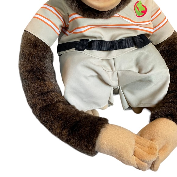 Chimp Puppet Ghostbuster Themed Biobuster Costumed Plush Monkey Velcro Realistic - Picture 5 of 16